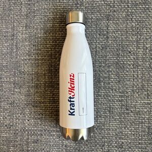 💧 Kraft Heinz Stainless Steel Water Bottle | 17 oz | White